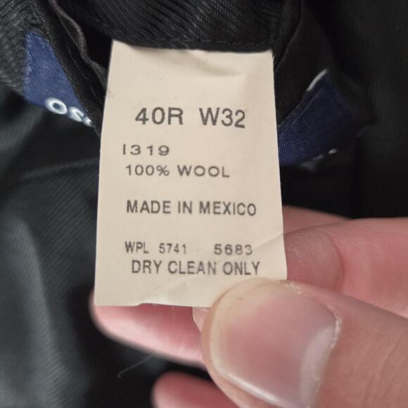 Oscar de la Renta Blazer Mens 40R Black Wool Athletic Fit Sport Coat Classic Lux - Picture 4 of 11